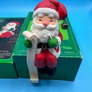 Hallmark Long Breaded Santa Stocking Hanger in Box